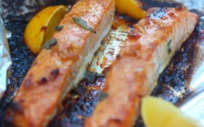 Baked Salmon with Garlic
